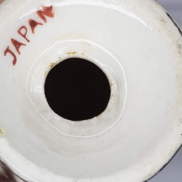 Dragonware Black Salt Pepper Shaker Set Japan Moriage Vintage - Picture 7 of 7